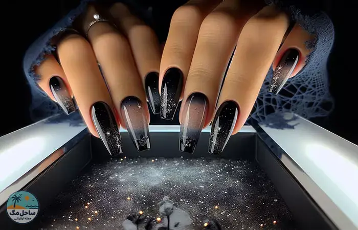 Black ombre nail designs